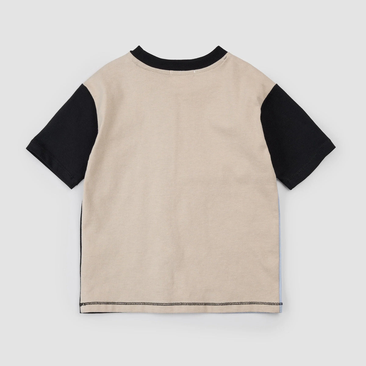 Colour Block T-Shirt | Taupe | Miles The Label