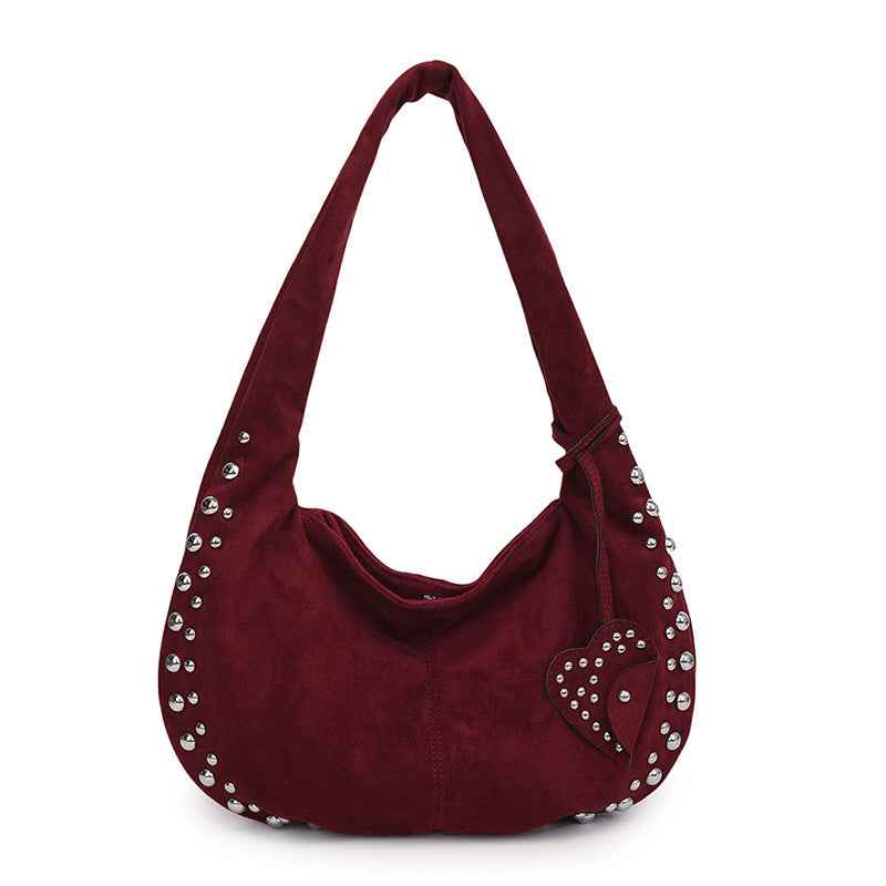 Soft Plush Underarm Tote Bag for Women, Casual Everyday Shoulder Handbag