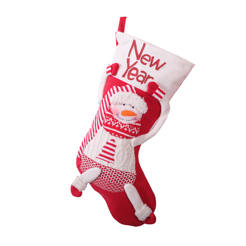 Christmas Candy Stockings – Festive Red & White Holiday Socks, 4 Fun Designs