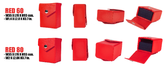 Hero Red Deck Box + Belt Loop - Hard Shell Faux Leather