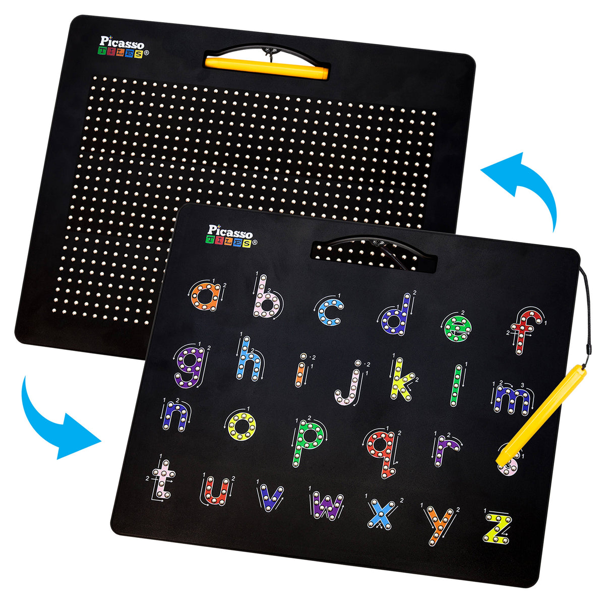 PicassoTiles - PicassoTiles Double-Sided Magnetic Drawing Tablet Pad - Ages 3+