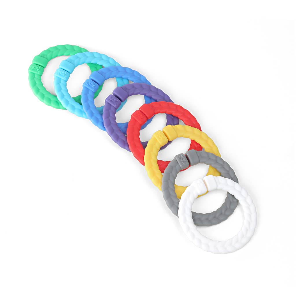 Itzy Ritzy Canada - Bitzy Bespoke Itzy Rings™ Linking Ring Set: Rainbow - Ages 0+