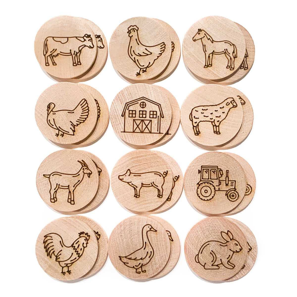 Tree Fort Toys - Farm Animal Memory Matching Game - Made in Canada - Ages 3+