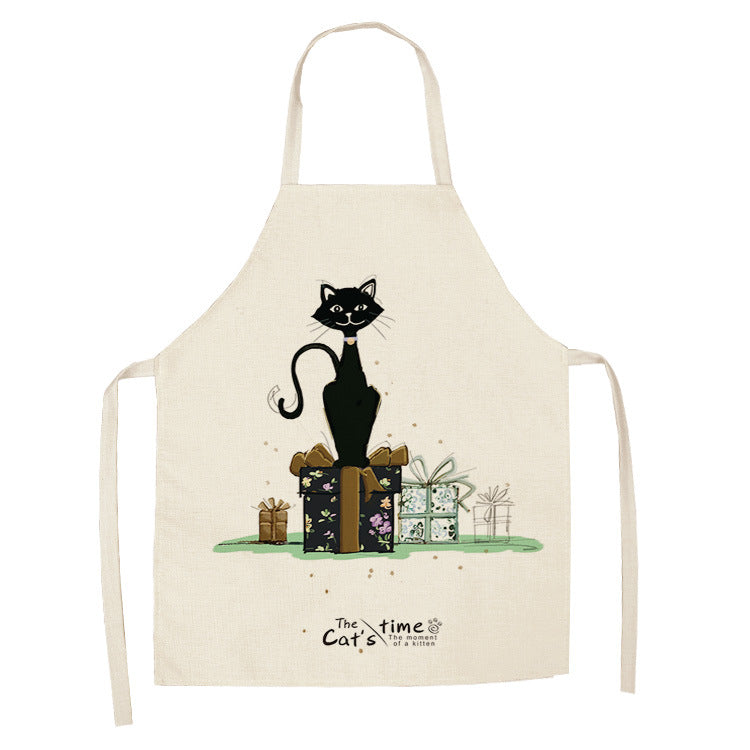 European and American cartoon cute cat apron