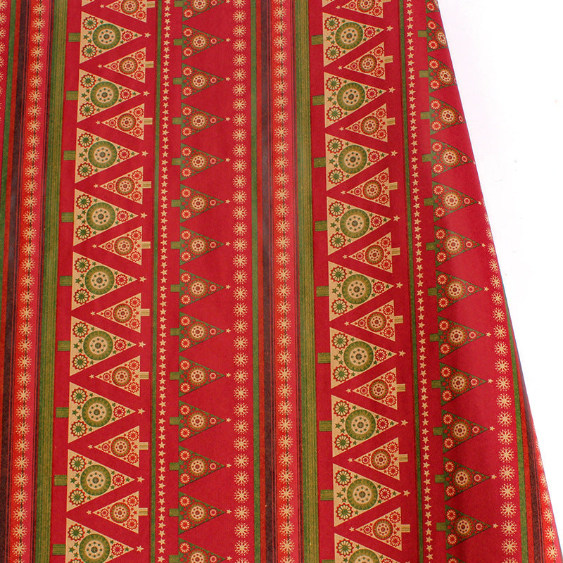 Classic Thickened Christmas Gift Wrapping Paper, Kraft Gift Wrap Sheets 50x76cm, Holiday Patterns