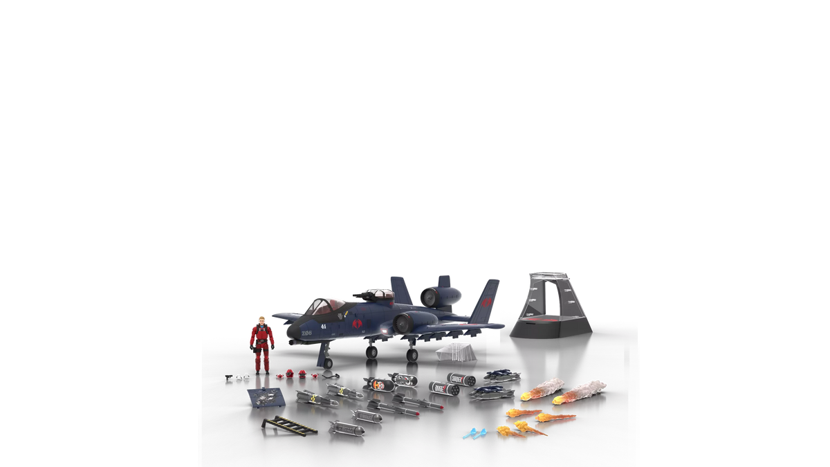 G.I. JOE CLASSIFIED SERIES COBRA RATTLER GROUND ATTACK JET - HASLAB with all the UNLOCKS
