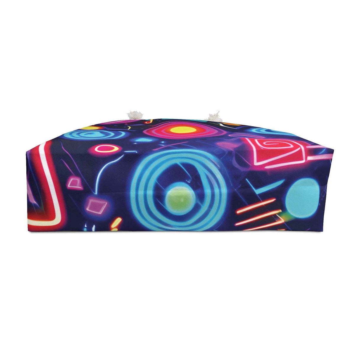 Neon Shapes Pattern Weekender Bag | Retro Abstract Nightclub Print | Mom Gift