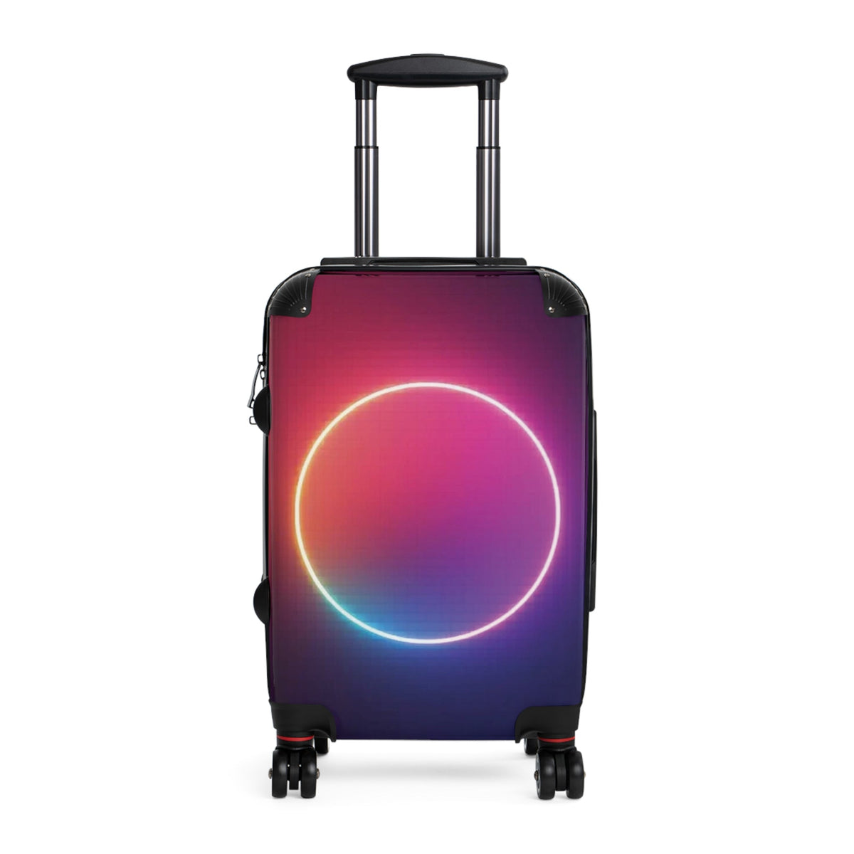 Neon Halo Carry-On Suitcase – Gradient Circle Luggage Cover