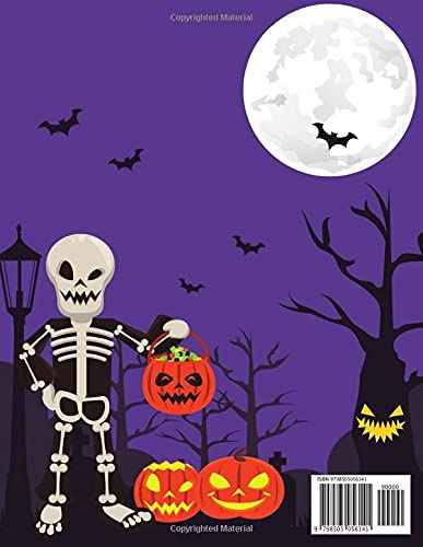 Halloween Activity Book: Spooky Fun Full-Colour Games, Puzzles, Colouring Pages for Kids ages 4-8. 8.5x11 104 pages