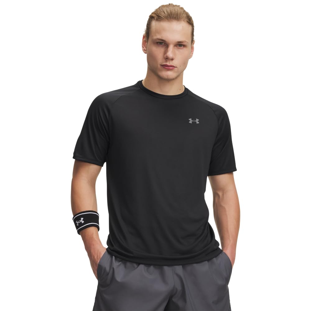 Under Armour mens Tech 2.0 Short-Sleeve T-Shirt , Black (001)/Graphite , Medium 🍁 All In One Marketplace Canada