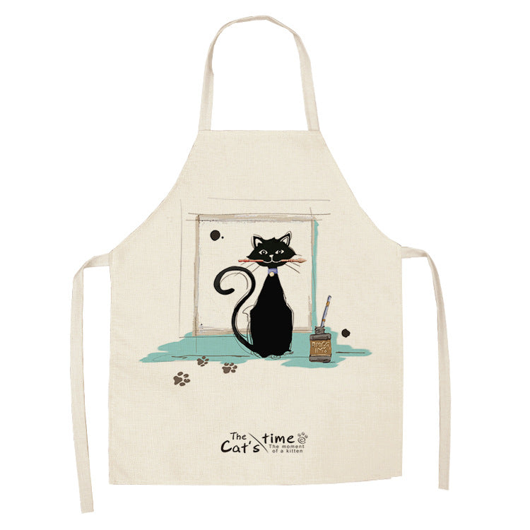 European and American cartoon cute cat apron