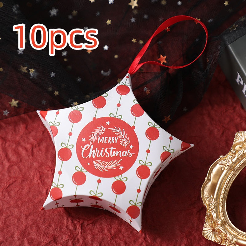 Christmas Gift Boxes Santa Claus Candy Box Star Shape Merry Christmas Boxes Bags for Home New Year Xmas Decor Kids Gifts