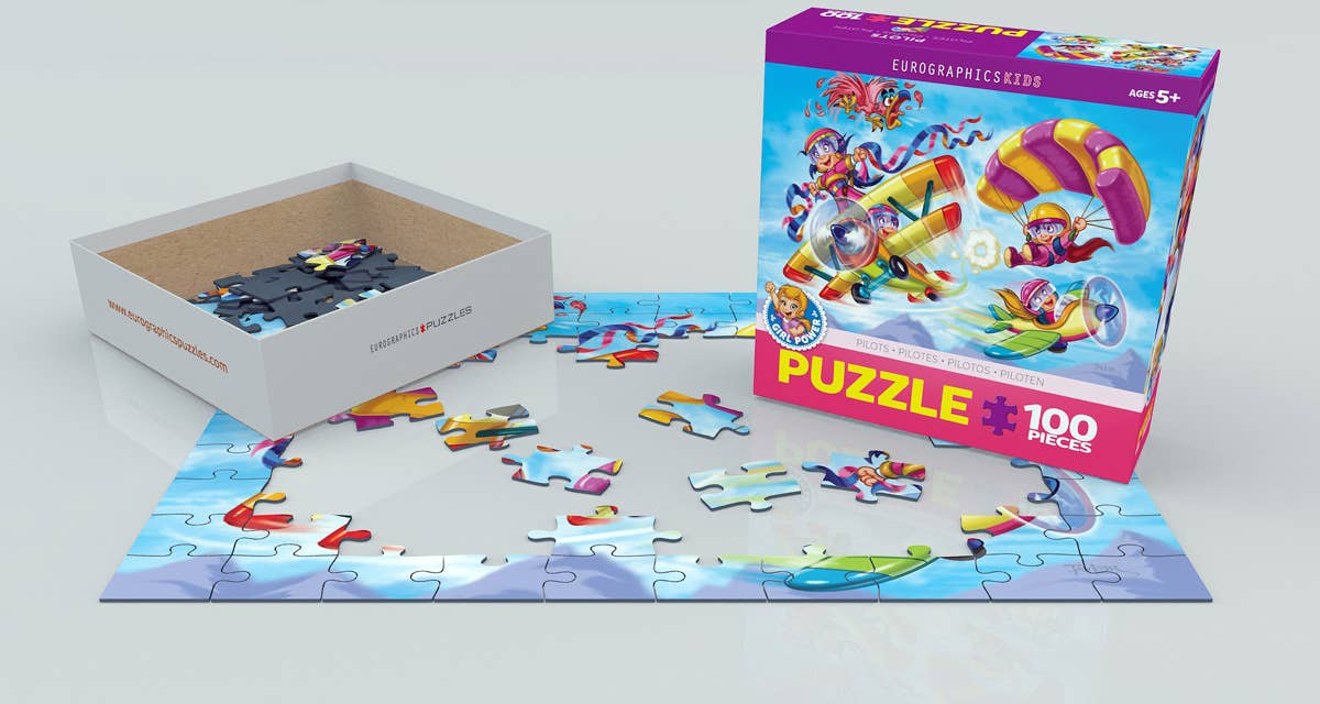 Eurographics Go Girls Go! Pilots 100-Piece Puzzle - Ages 5+