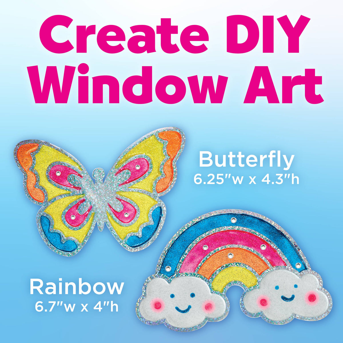 Faber-Castell / Creativity for Kids - Easy Sparkle Window Art Mini Kit Craft Kit - Ages 6+
