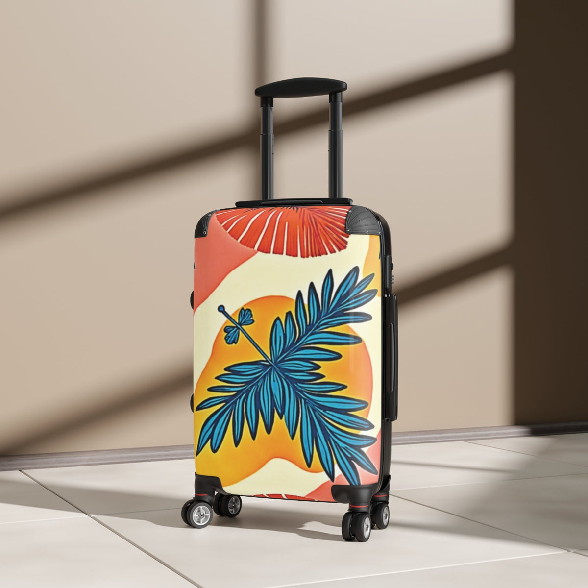 Tropical Palm Carry-On Suitcase – Colorful Beach Sunset Luggage