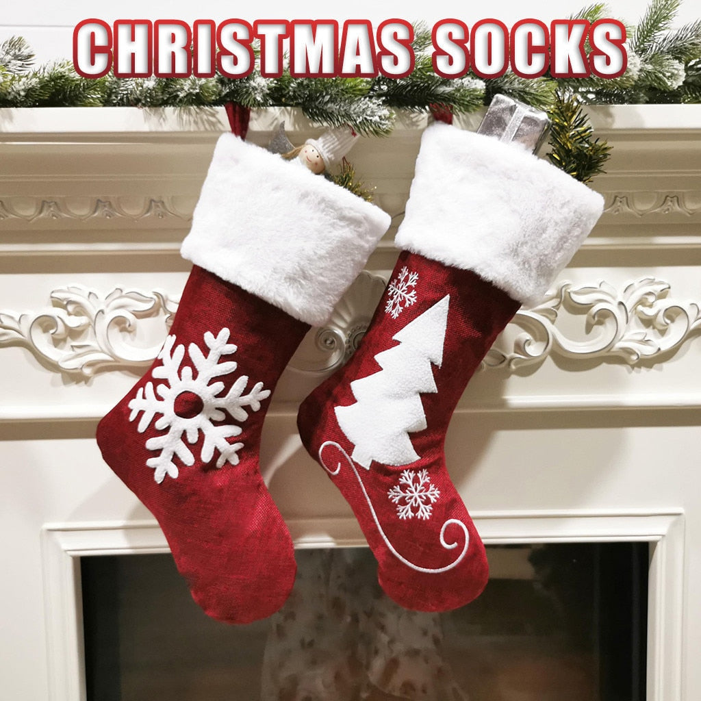 Christmas Stocking Gift Bag Holiday Decor