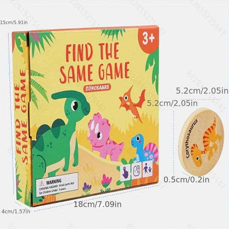 KiddieKickz - Dinosaur Memory Matching Game - Ages 3+