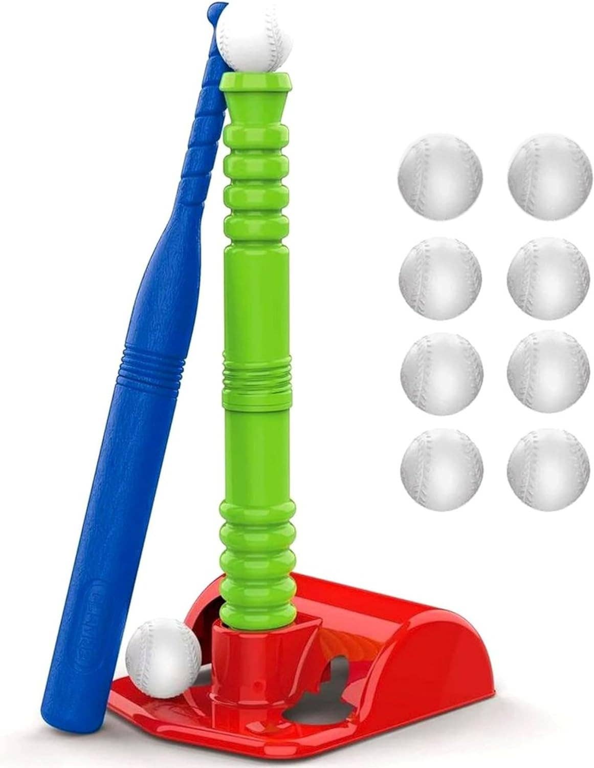 Play22 - T Ball Set with 20" Batting Tee and 8 Balls - Ages 3–5