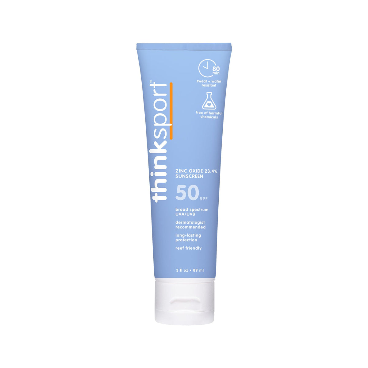 Thinksport SPF 50+ Mineral Sunscreen Lotion, 3oz , White 🍁 All In One Marketplace Canada