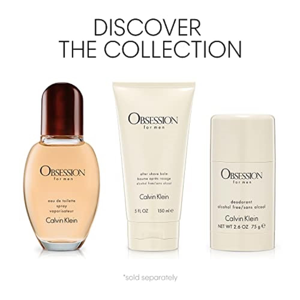 Calvin Klein Obsession Eau de Toilette Deodorant Stick for Men 75g - Ambery Fragrance, Top notes: Bergamot, mandarin 🍁 All In One Marketplace Canada