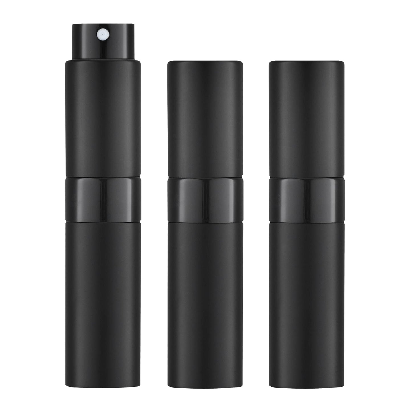 Lisapack Perfume Travel Spray Bottles - 8ml Mini Cologne Refillable Atomizer Decanter for Men - Small Size Travel Essentials Perfume Refill Decant Dispenser for Women Purse Pocket 3PCS Black 🍁 All In One Marketplace Canada