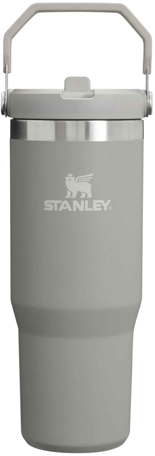 STANLEY IceFlow Flip Straw Tumbler with Handle 30 oz | Twist On Lid and Flip Up Straw | Leak Resistant Water Bottle | Insulated Stainless Steel | BPA-Free | Ash 🍁 All In One Marketplace Canada