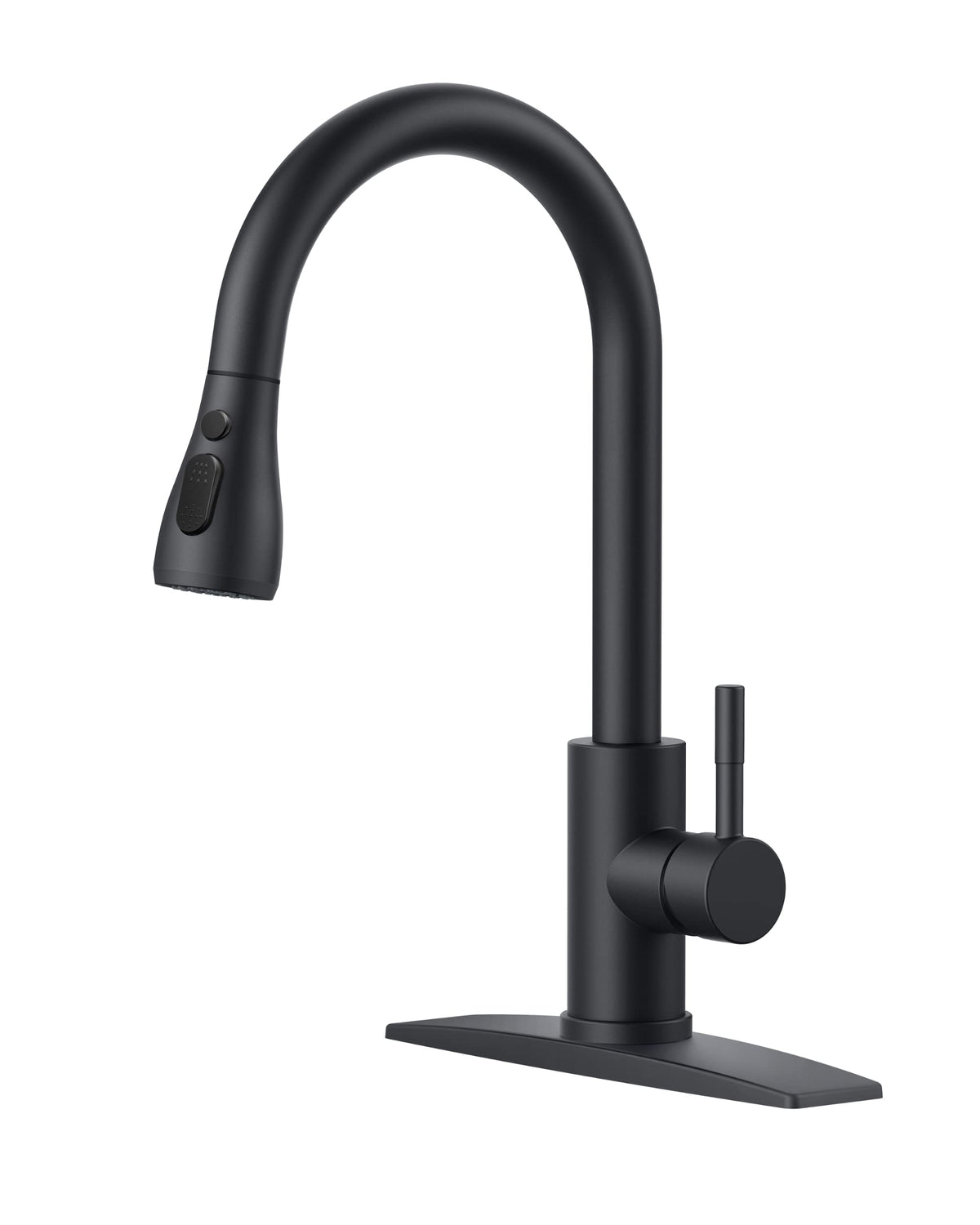 FORIOUS Black Kitchen Faucets with Pull Down Sprayer, Kitchen Sink Faucet with Pull Out Sprayer, Fingerprint Resistant, Single Hole Deck Mount, Single Handle Copper Kitchen Faucet, Matte Black 🍁 All In One Marketplace Canada