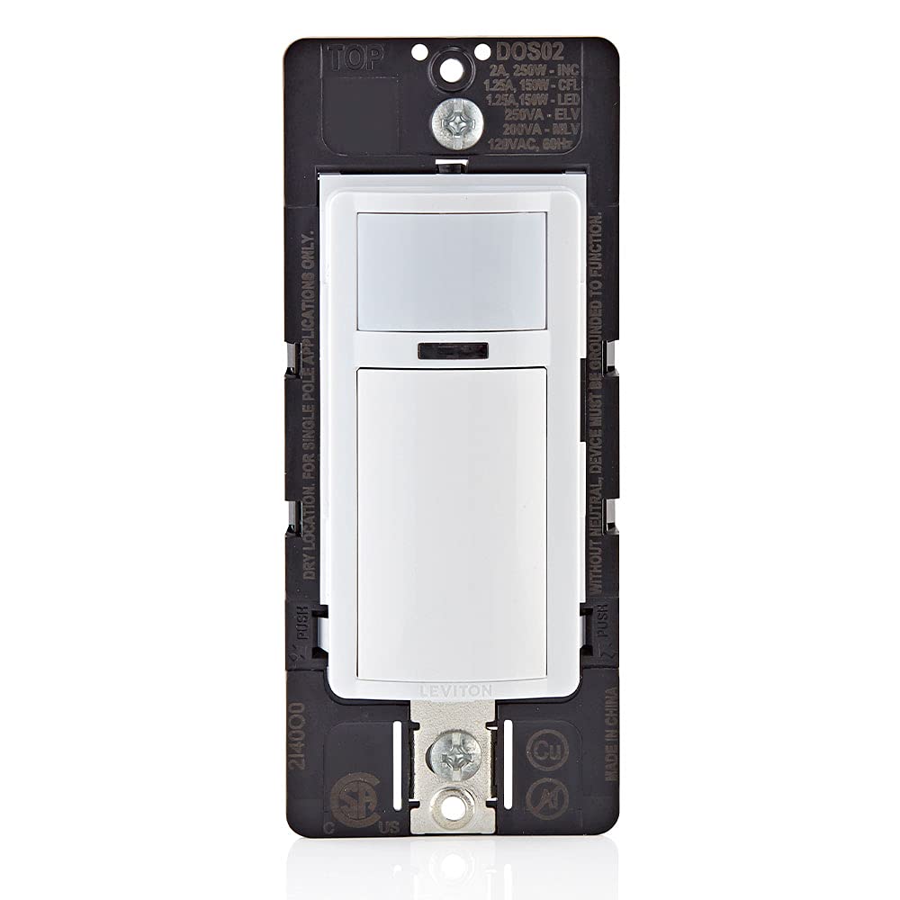 Leviton 2-Pack Decora Occupancy Motion Sensor Light Switch, Auto-On, 2A, Residential Grade, Single Pole, DOS02-2PK, White 🍁 All In One Marketplace Canada