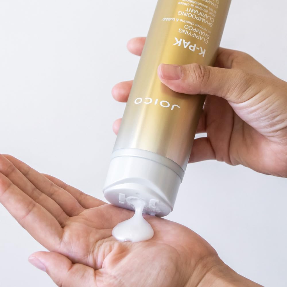 Joico K-PAK Daily Clarifying Shampoo to Remove Buildup, Deep Cleansing For Damaged Hair, Repair and Prevents Breakage, With Keratin and Guajava Fruit Extract, Gold, 300mL 🍁 All In One Marketplace Canada