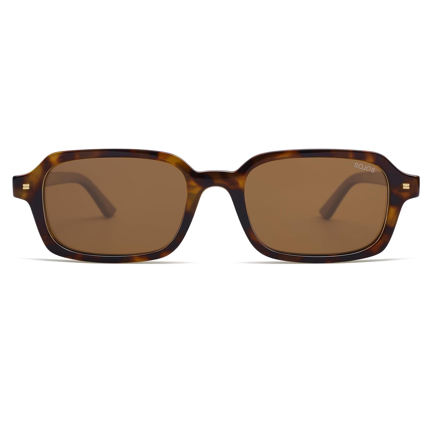 SOJOS Trendy Rectangle Polarized Sunglasses Womens Mens, Small Retro Fashion Thin Slim Square Sunnies SJ2610, Brown Tortoise/Brown 🍁 All In One Marketplace Canada