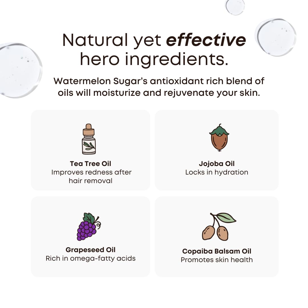 Bushbalm Ingrown Hair 2 Step Routine - Moisturize and Soothe - Ingrown Hair Oil (30 ml), Exfoliating Scrub (236 ml) - Watermelon Sugar - Valued at $49 🍁 All In One Marketplace Canada