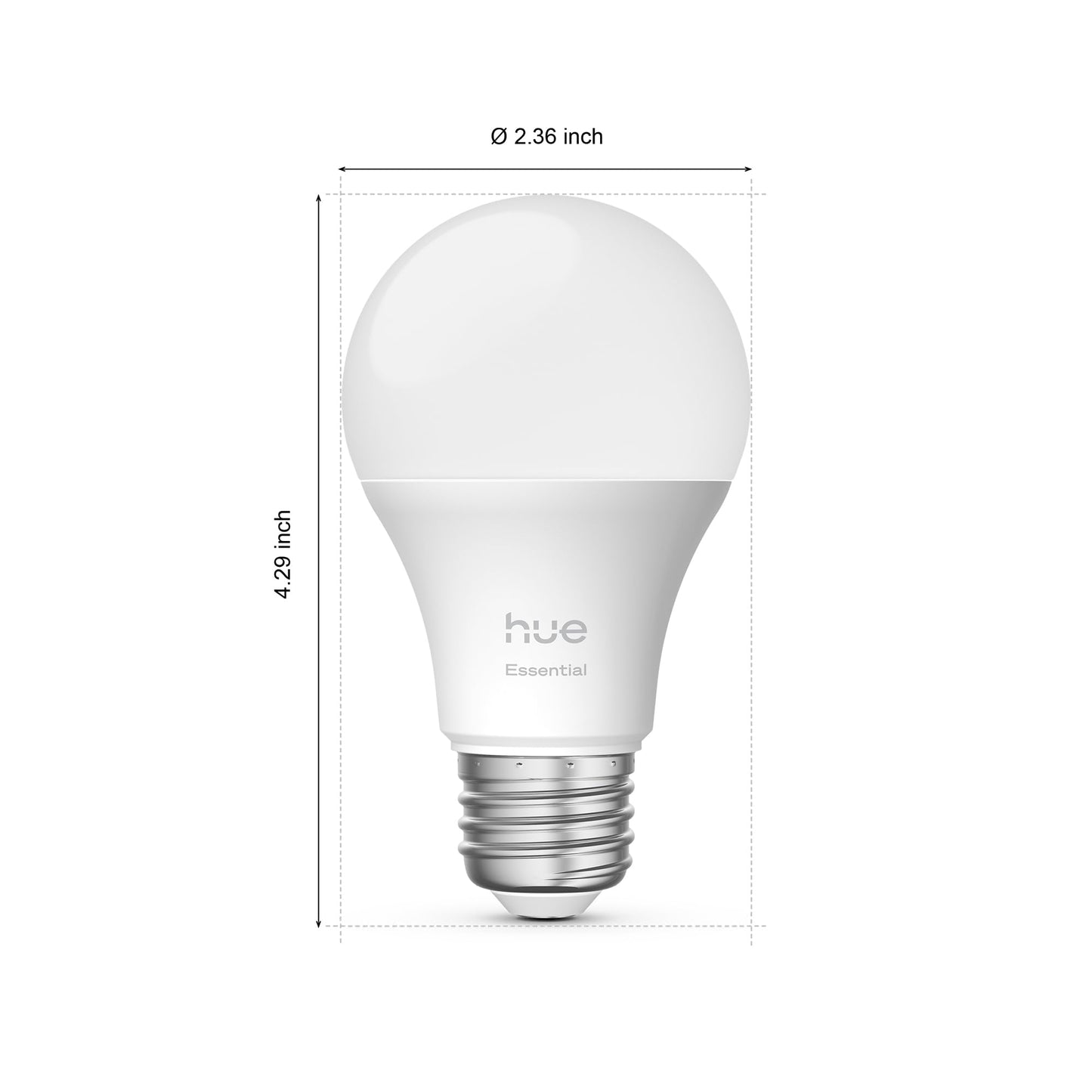 Philips Hue Essential Smart LED A19 Bulb, White and Color Ambiance, E26 Base, 8.8W, 2200K-6500K, 800 Lumens, Dimmable, Works with Alexa, Google Assistant, and Apple Home, 2 Pack 🍁 All In One Marketplace Canada
