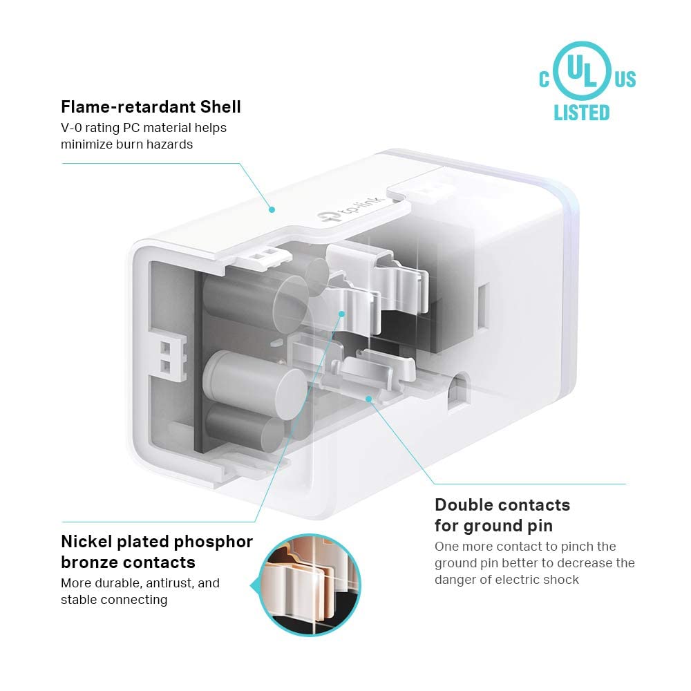 Kasa Smart Plug Mini by TP-Link (HS103P2) - Smart Home WiFi Outlet Works with Alexa, Echo and Google Home, No Hub Required, Remote Control, 2.4GHz WiFi Required, 15 Amp, UL Certified, 2-Pack, White 🍁 All In One Marketplace Canada