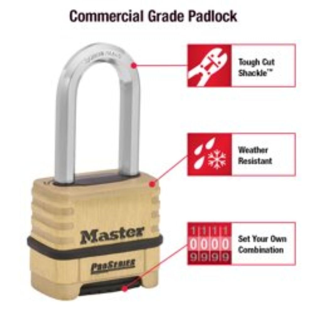 Master Lock ProSeries Set Your Own Combination Lock, 2-1/4" Wide, Brass, 1175LHSS 🍁 All In One Marketplace Canada