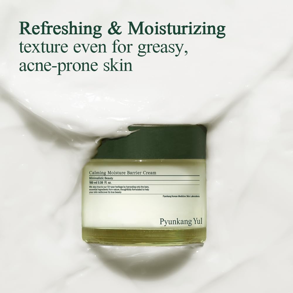 Pyunkang Yul PKY Calming Moisture Barrier Cream Instantly Soothes Sensitive Skin, Hyaluronic Acid & Ceramide for Hydration, Vegan, Korean Skincare (3.38 Fl. Oz, 100ml) 🍁 All In One Marketplace Canada