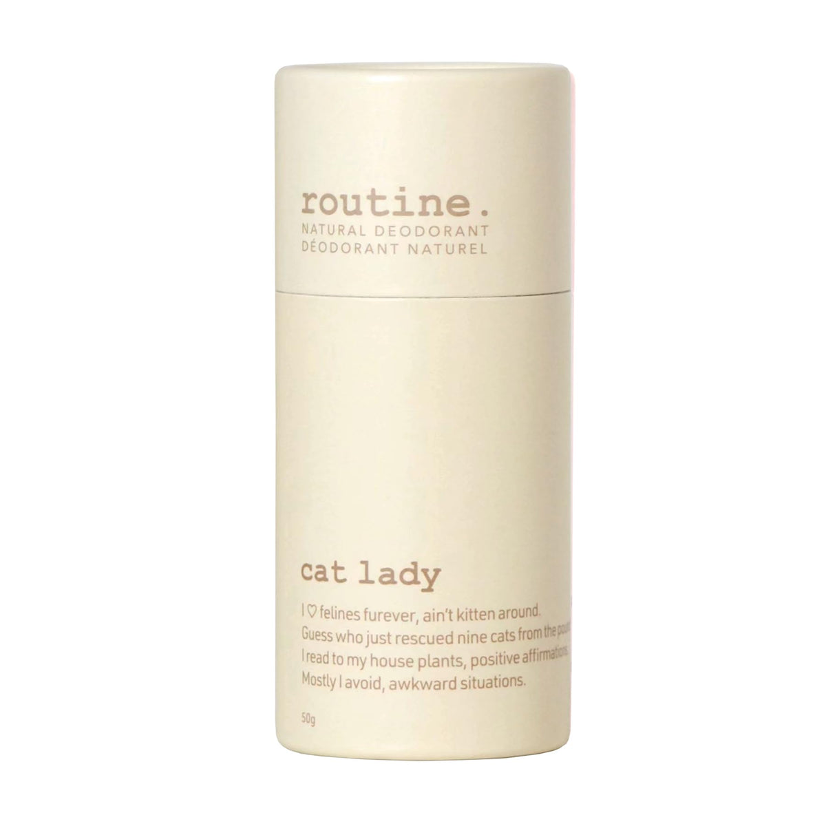 Routine Natural Deodorant|Cat Lady: Coconut, Cocoa, Pineapple & Vanilla|Sensitive Skin Formula, Aluminum Free, Natural Deodorant for Women & Men, Deodorant Stick, 50 grams 🍁 All In One Marketplace Canada