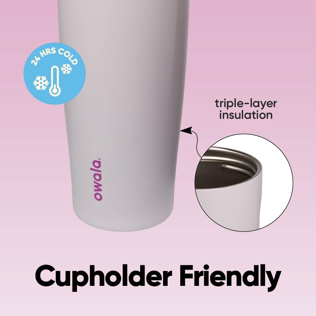 Owala FreeSip Sway Insulated Stainless Steel Water Bottle with Two-Way Spout, Built-In Straw and Bucket Handle, Made for Travel, School, and Sports, 40oz, BPA Free, Leak Proof, Dreamy Field 🍁 All In One Marketplace Canada