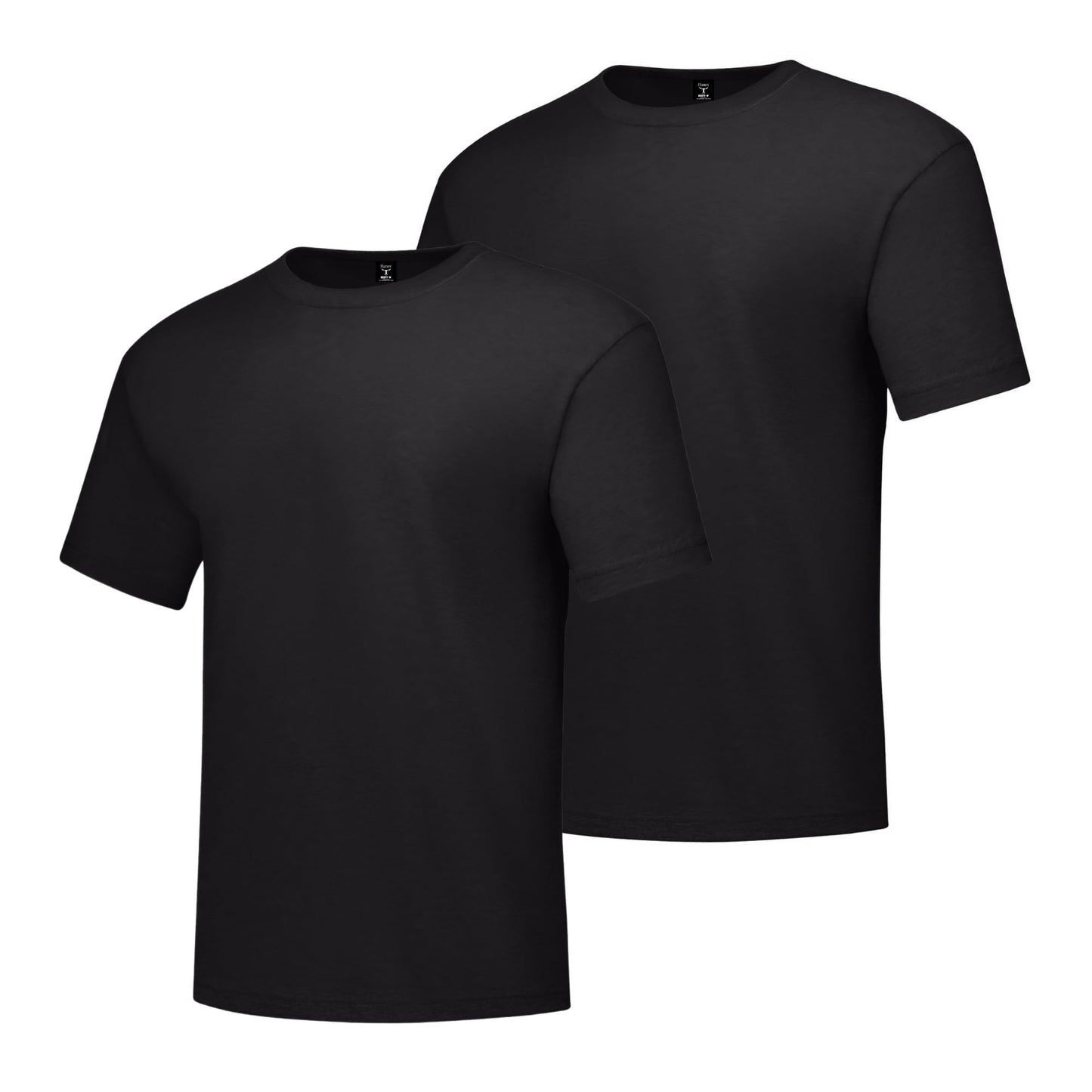Hanes Size Men's Beefy Short Sleeve Tee Value Pack (2-Pack), Black, 4X-Large/Tall 🍁 All In One Marketplace Canada