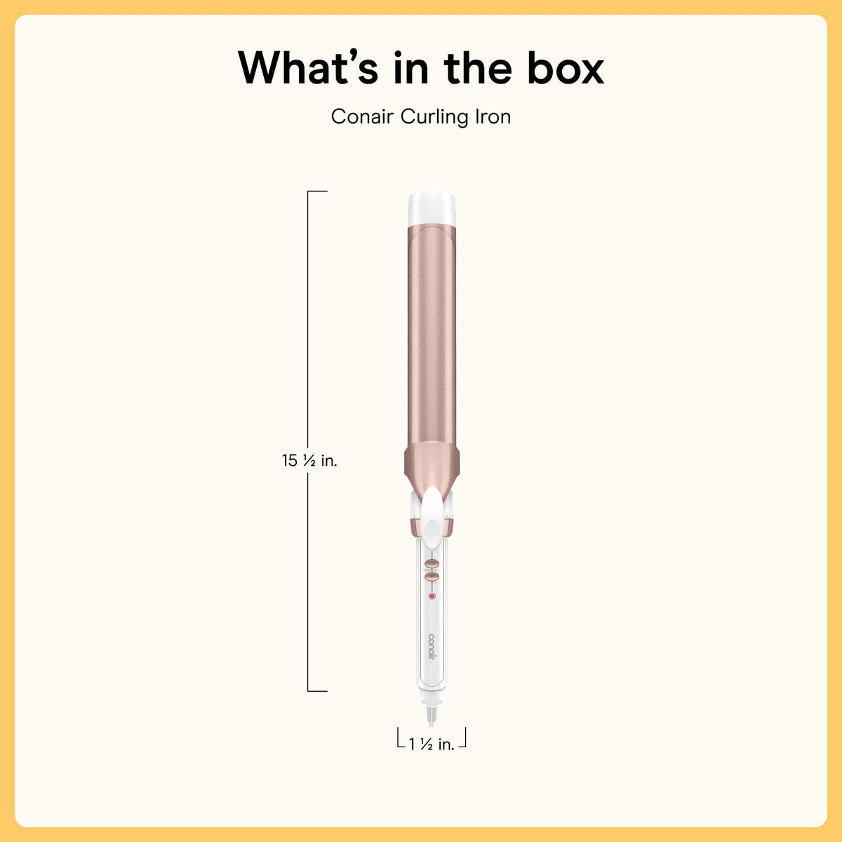 Conair Ceramic Long Barrel XL Curling Iron, 1 ½” Barrel Produces Classic Curls – for use on Medium and Long Hair, Hair Curler 🍁 All In One Marketplace Canada