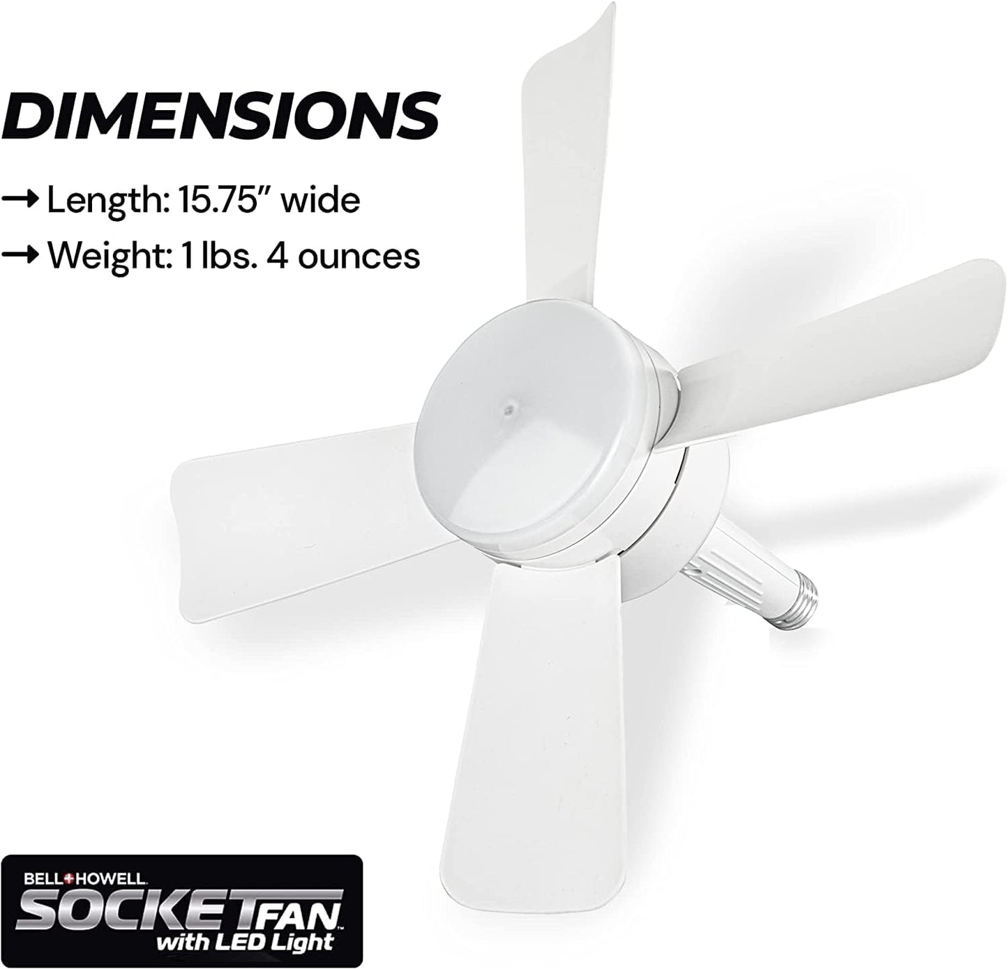 Socket Fan Light AS SEEN ON TV – Ceiling Fan with Lights and Remote, Ceiling Fan with Lights for Bedroom, Ventilateur Plafond, Screws into Light Socket, Ceiling Fans with 3 Light/Fan Modes 🍁 All In One Marketplace Canada