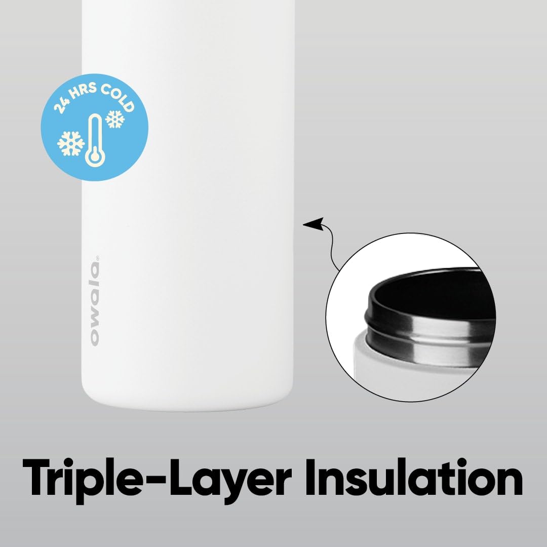 Owala FreeSip Insulated Stainless Steel Water Bottle with Straw, BPA-Free Sports Water Bottle, Great for Travel, 40 Oz, Lemon Limeade 🍁 All In One Marketplace Canada