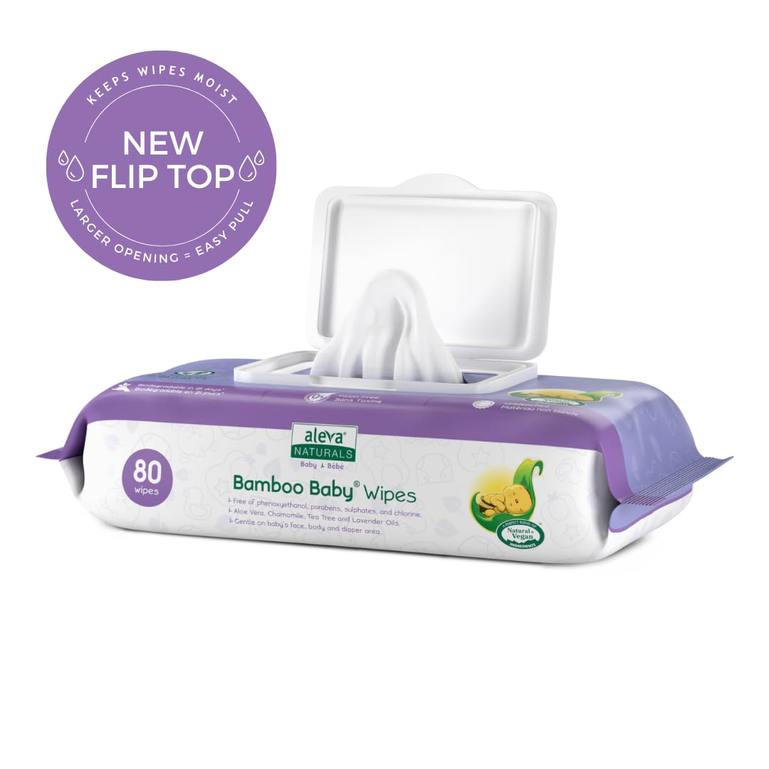 Aleva Naturals Bamboo Baby Wipes, 480 Count 🍁 All In One Marketplace Canada