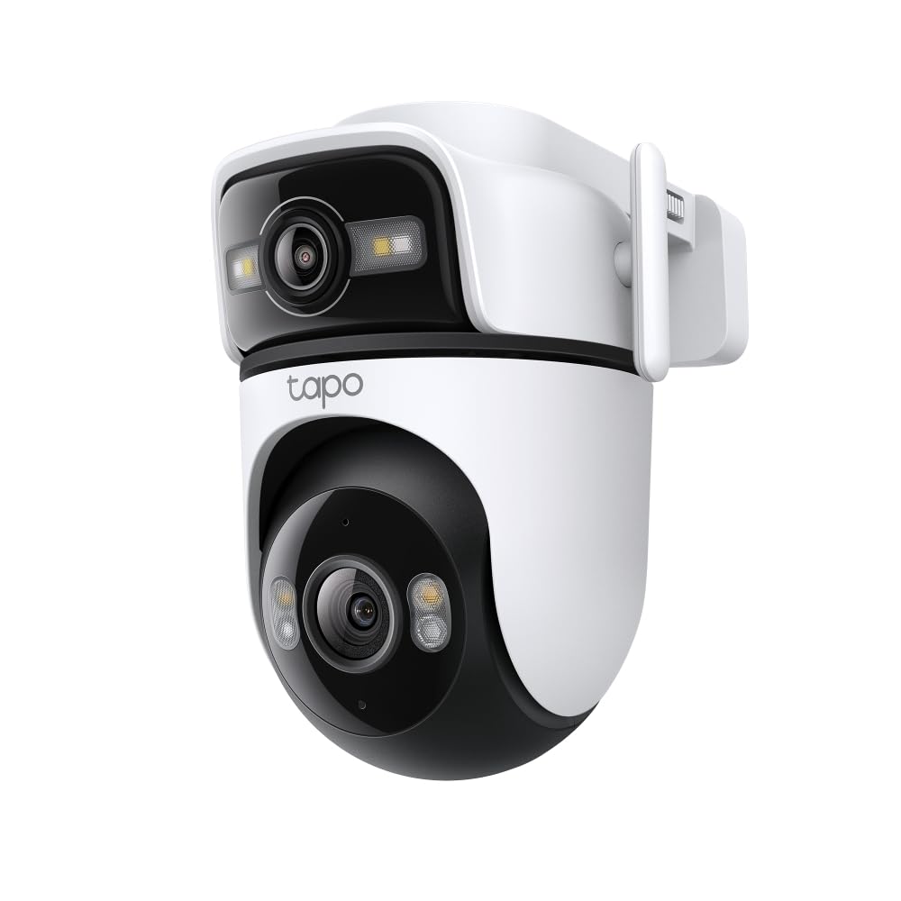 Tapo Outdoor Dual-Lens Wi-Fi Security Camera, 2K 3MP Pan/Tilt, AI Detection, 165° Wide-Angle + Telephoto Lens, Night Vision, 2-Way Audio, Ethernet Support, Works with Alexa & Google Home (Tapo C545D) 🍁 All In One Marketplace Canada