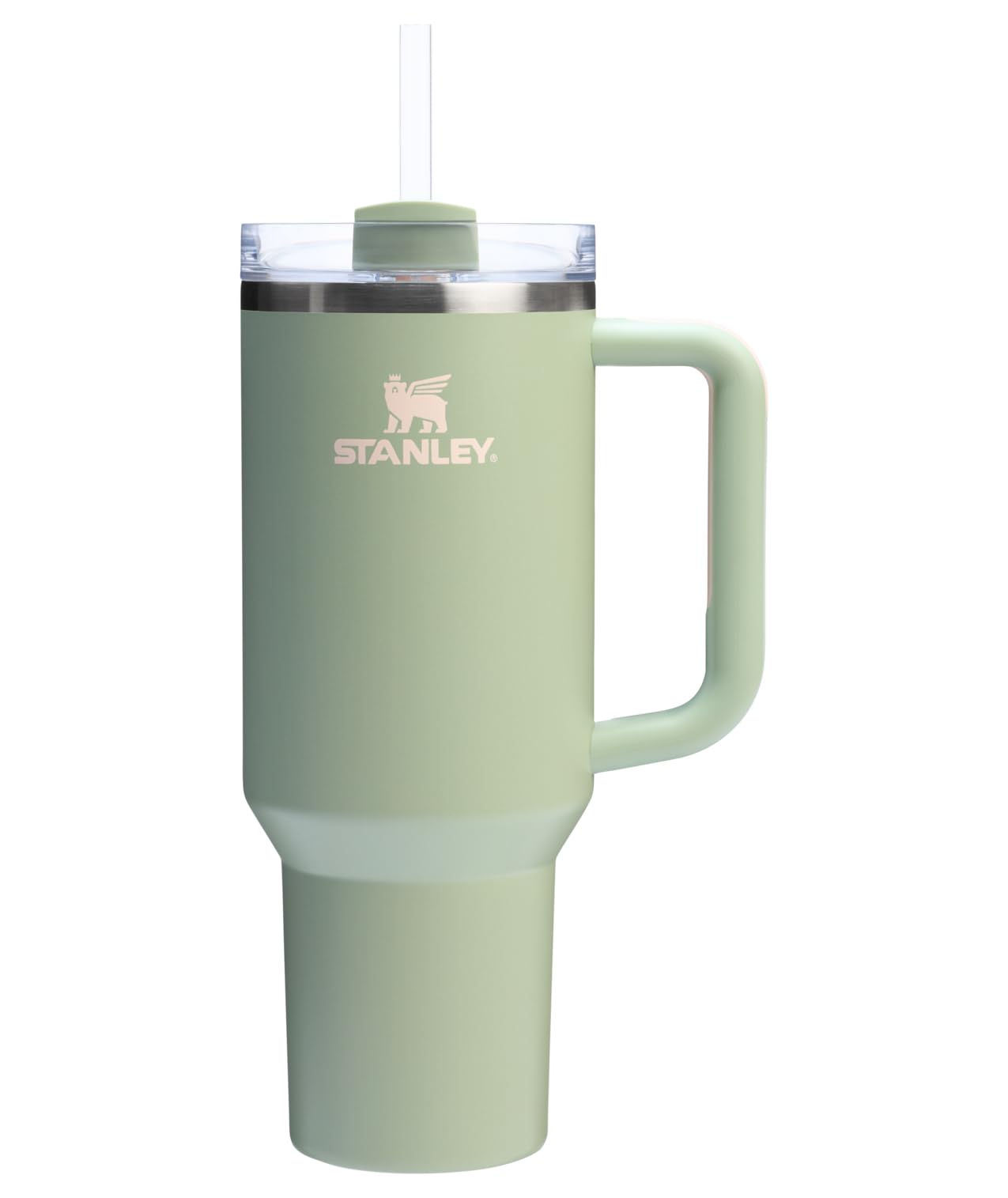 Stanley Quencher H2.0 Tumbler with Handle and Straw 40 oz | Flowstate 3-Position Lid | Cup Holder Compatible for Travel | Insulated Stainless Steel Cup | BPA-Free | Lichen 🍁 All In One Marketplace Canada