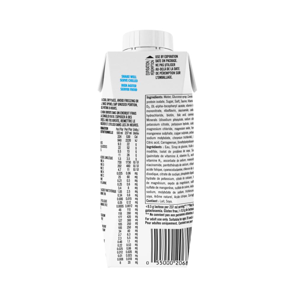 BOOST 2.24 Cal/mL, Complete Nutrition Drink For Adults, Strawberry, 530 Calories/Serving, 22g Protein, Ready-to-Drink, Vitamins, Minerals, 24 TetraPaks 🍁 All In One Marketplace Canada