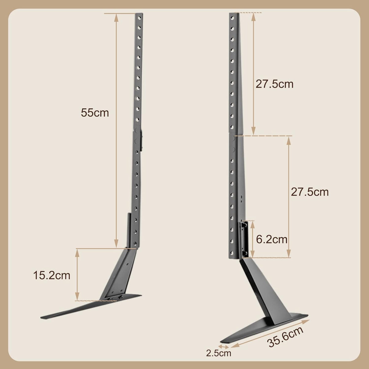 GPlus+ Universal Table Top TV Stand for Most 23 to 75 inch LCD LED Plasma Flat Screen TVs, TV Base Height Adjustable Leg Stand Holds up to 88 lbs/40Kg, VESA up to 800x600mm, LDT03-26L 🍁 All In One Marketplace Canada