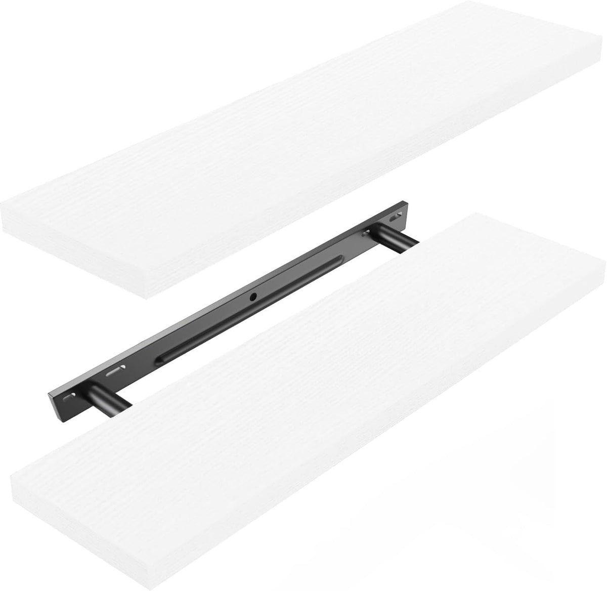 Amada 24 inch L Floating Shelves with Invisible Brackets, Set of 2, White 🍁 All In One Marketplace Canada