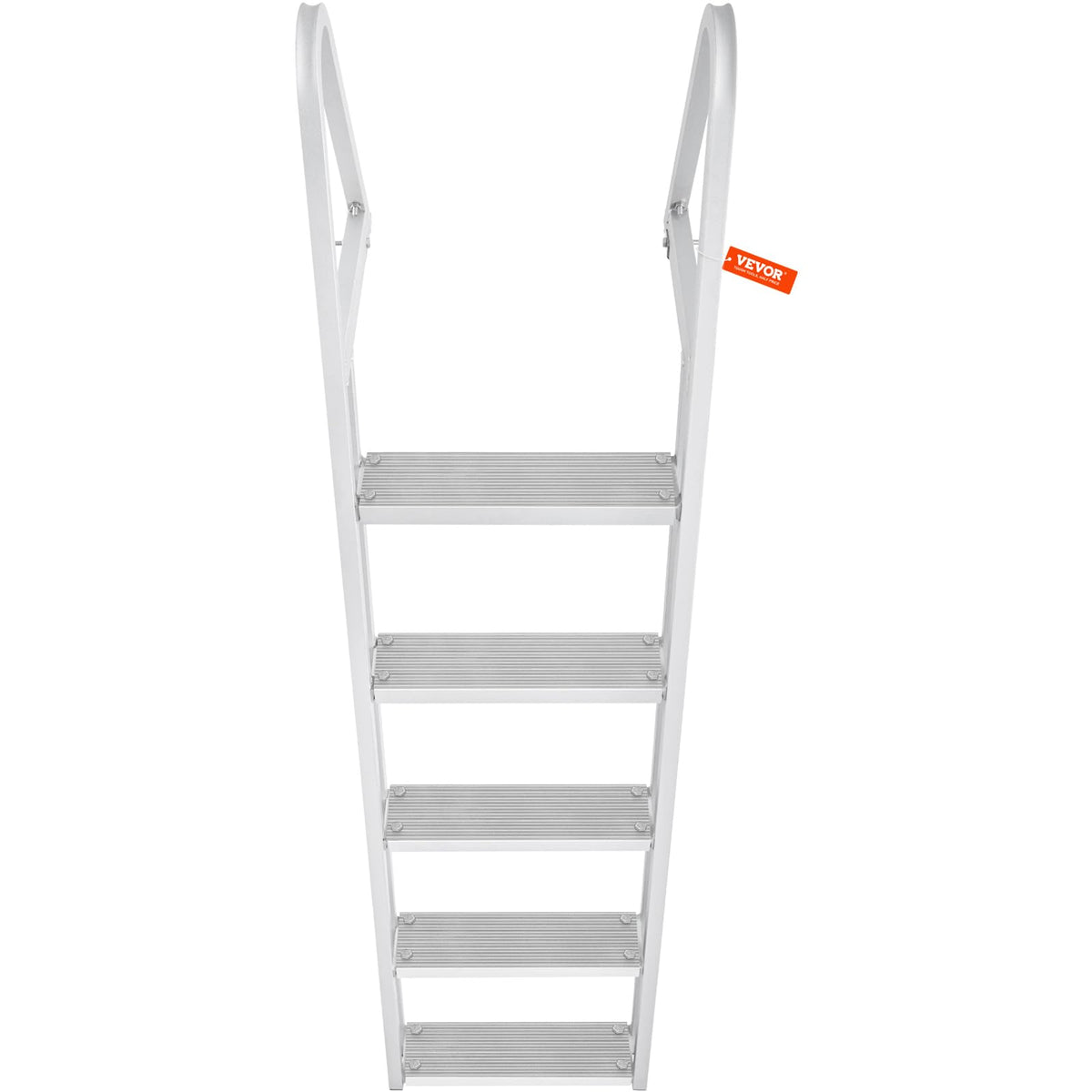 VEVOR Dock Ladder, Removable 5 Steps, 350 lbs Load Capacity, Aluminum Alloy Pontoon Boat Ladder with 4'' Wide Step & Nonslip Mat, Easy to Install for Ship/Lake/Pool/Marine Boarding 🍁 All In One Marketplace Canada