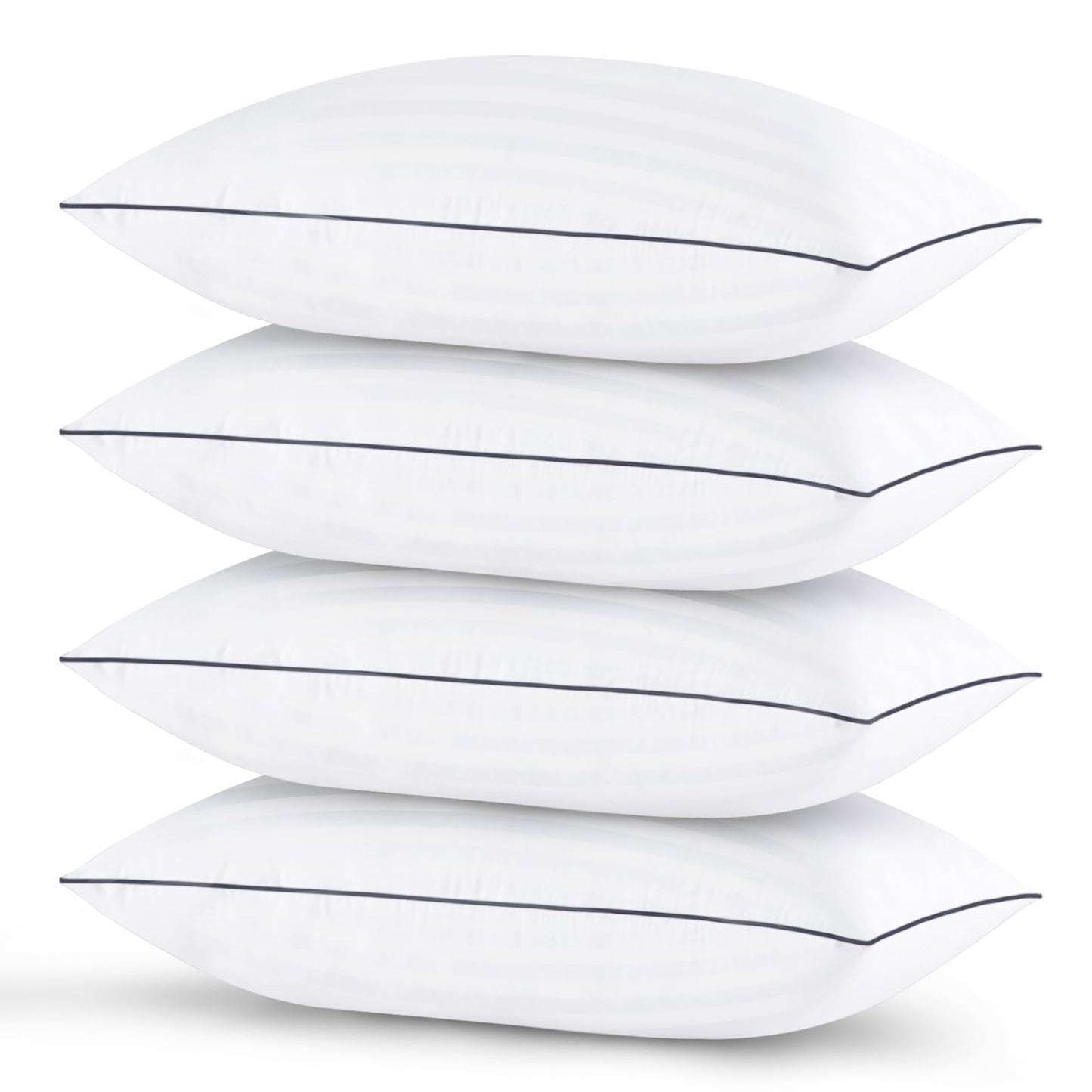 Pillows Standard Size Set of 4 - Bed Pillows for Sleeping 4 Pack, Cooling Supportive Hotel Pillows with Premium Soft Down Alternative Fill for Side Stomach and Back Sleepers 🍁 All In One Marketplace Canada