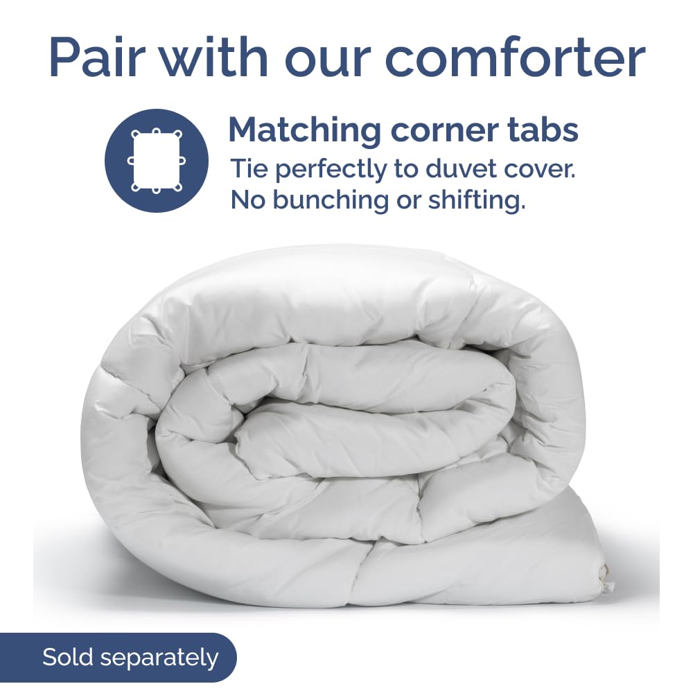 White Duvet Cover Queen Size - Extra Soft Queen Size Duvet Cover - Lightweight, Comfy, Cozy & Breathable - Easy Care & Fade Free with Zipper Closures & Ties - 90" x 90" Inches - Comforter Not Included 🍁 All In One Marketplace Canada